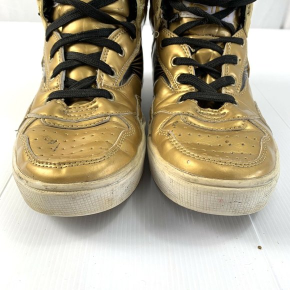 DC X Mike Shinoda X Suru Mens High Top Sneakers Gold US8 Rare HTF Skate Street - Picture 3 of 12